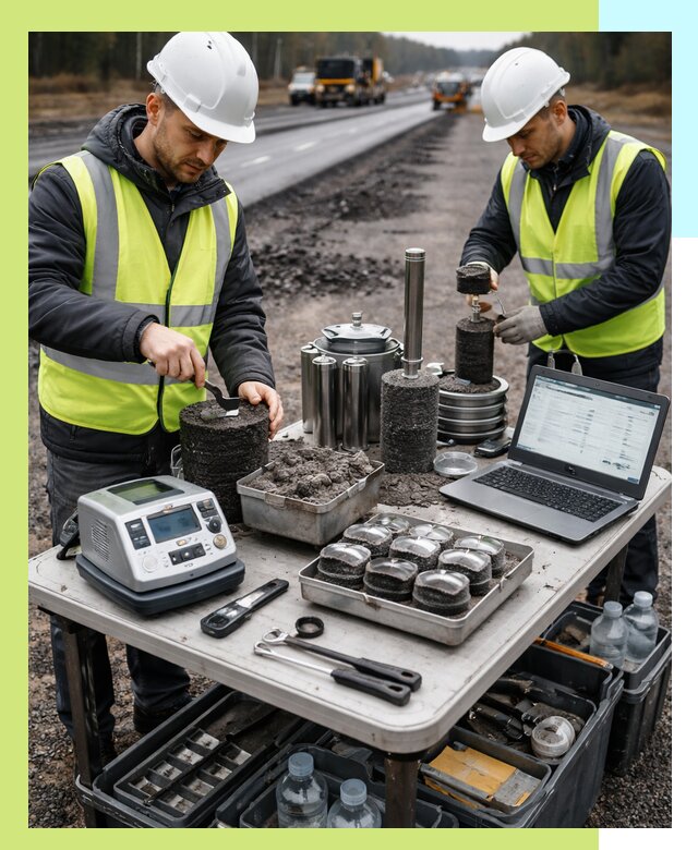 Сертификация асфальта: испытания и подтверждение в Муравленке