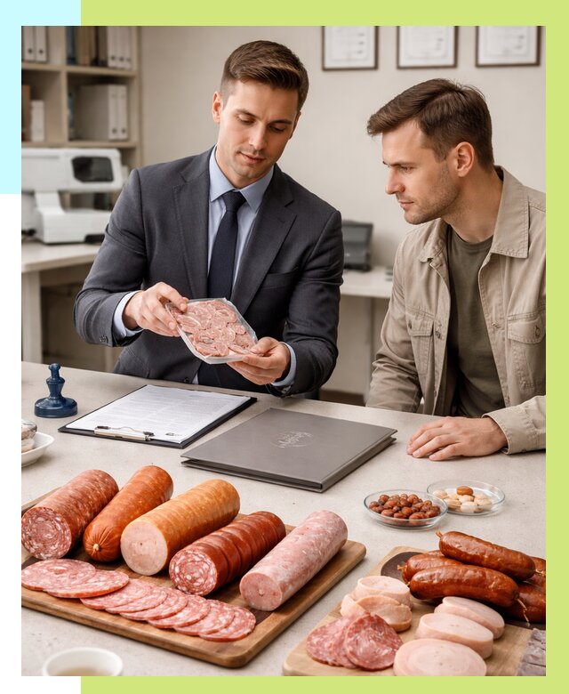 Сертификация колбасных изделий в Муравленке от 8030 р. | Алешин-Мрв