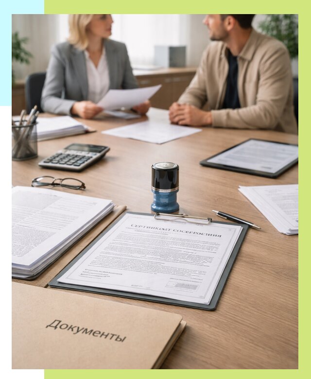 Сертификат соответствия на продукцию в Муравленке от 16059 р.|Алешин-Мрв