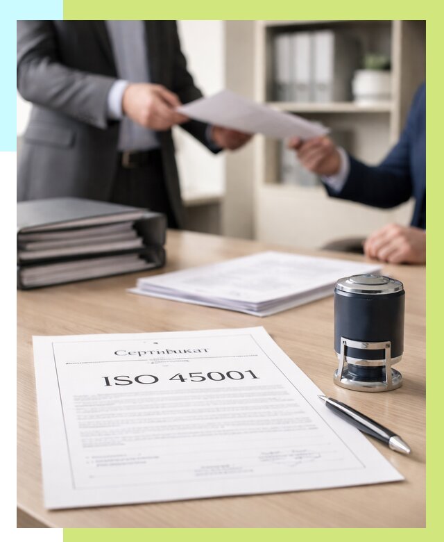 Сертификат ISO 45001 в Муравленке под ключ от 48177 р. | Алешин-Мрв